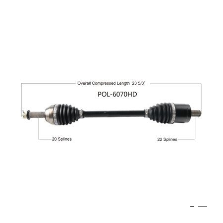 Wide Open Heavy Duty CV Axle for POL HD FRONT L/R RANGER EV 15-19 POL-6070HD